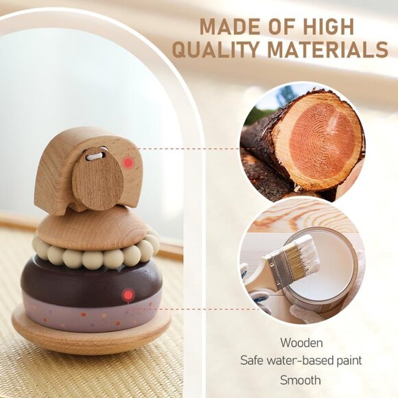 Felt Elephant Set with Bell Customizable Logo Educational Toys for 2-4 Years Fun - Picture 3 of 10